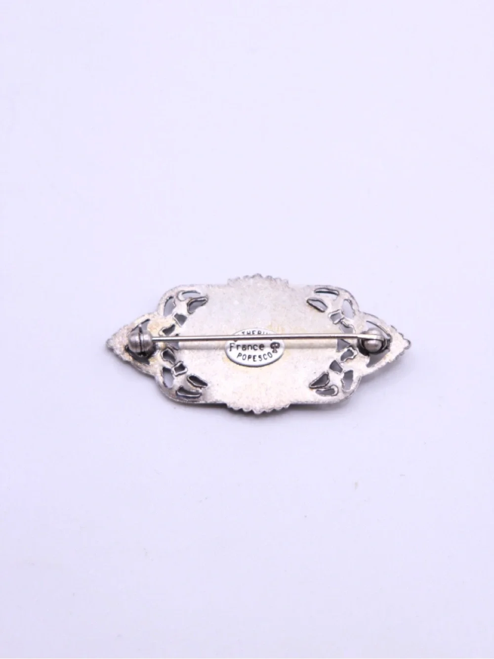 Vintage Catherine Popesco brooch, Swarovski crystal studded on enamel